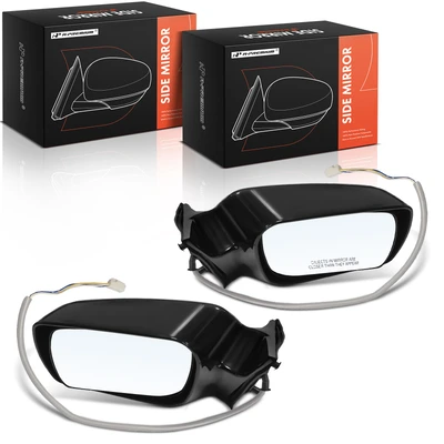 2 Pcs Black Mirror with Power Adjustment