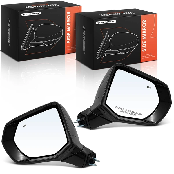 2021-2024 GMC Yukon Driver & Passenger Mirror, Powered, with Heated, Smooth Black A-Premium APMI3141TW