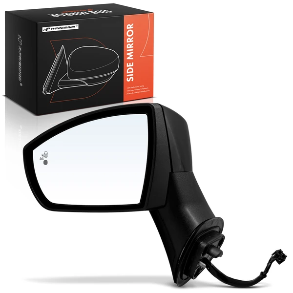 2018-2022 Ford EcoSport Left Driver Side Mirror, Powered, with Heated, Black A-Premium APMI2332TW