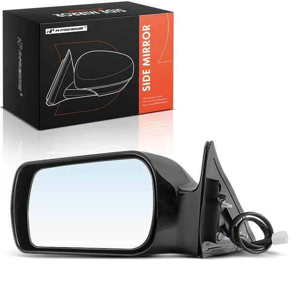 Left Driver Side Mirror, Powered, with Heated, Paintable Black A-Premium APMI2987TW