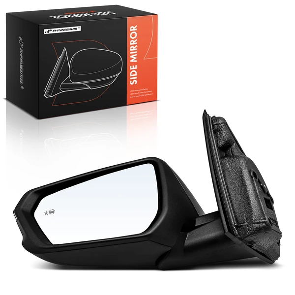 2018-2022 GMC Terrain Front Left Driver Side Mirror, Powered, with Heated, Smooth Black A-Premium APMI1195TW