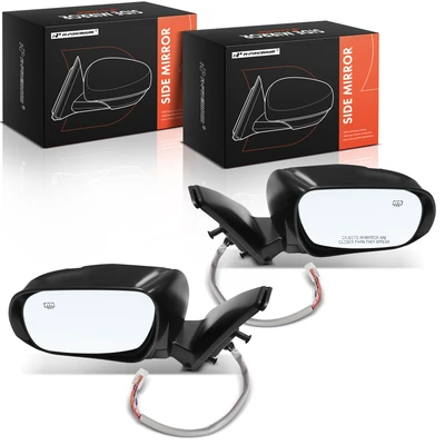 Driver & Passenger Black Power Heater Mirror with Power Adjust