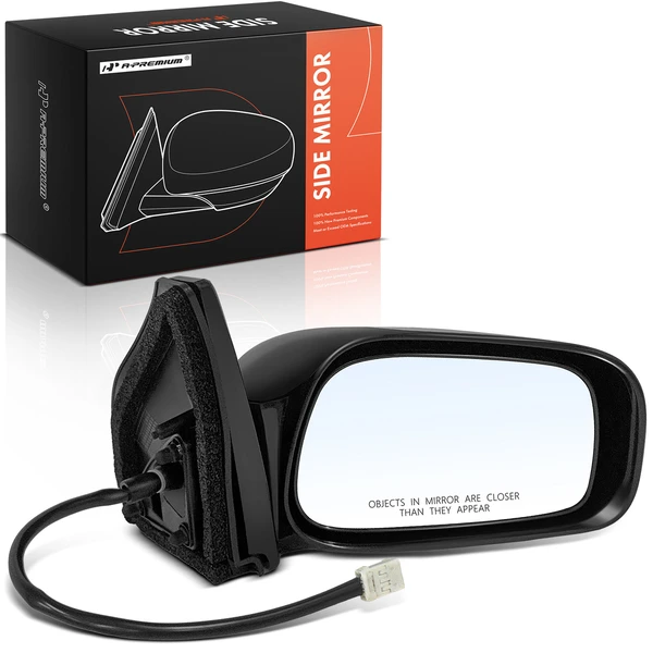 Right Passenger Side Mirror, Powered, Smooth Black A-Premium APMI1991