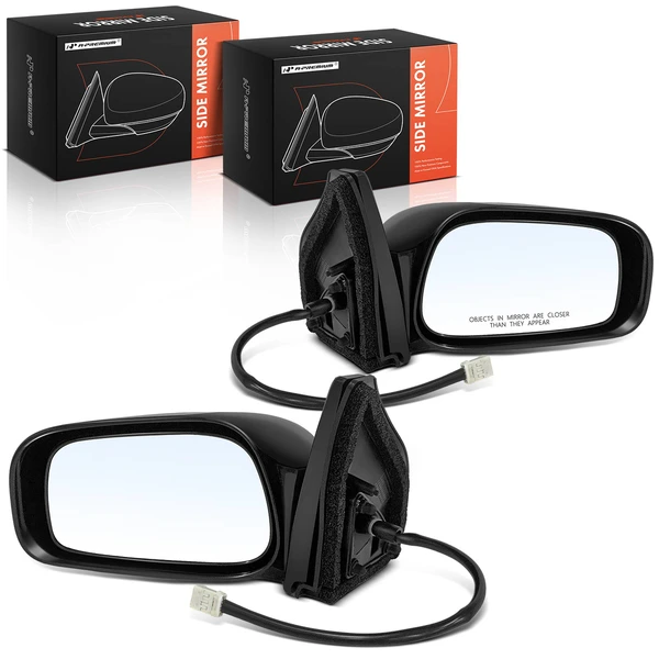 Driver & Passenger Mirror, Powered, Smooth Black A-Premium APMI1992