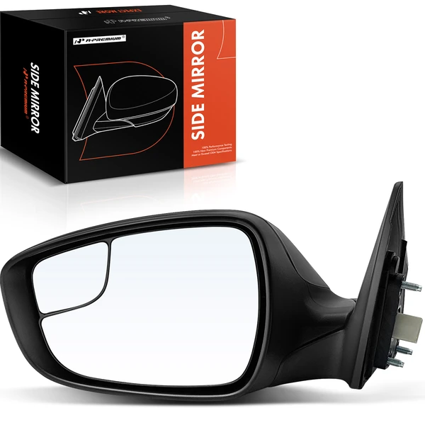 2014 Hyundai Elantra Coupe Left Driver Side Mirror, Powered, with Heated, Smooth Black A-Premium APMI820