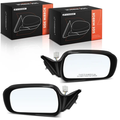 2 Pcs Power Mirror Smooth Black 3 Pins