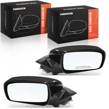 2004-2008 Toyota Solara Driver & Passenger Mirror, Powered, with Heated, Smooth Black A-Premium APMI3005TW