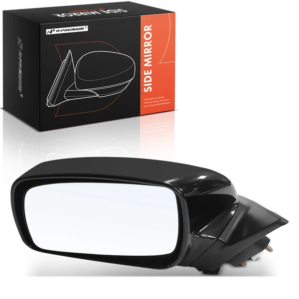 2004-2008 Toyota Solara Left Driver Side Mirror, with Heating, Power Adjustment, Non-Folding, Smooth Black A-Premium APMI3004TW