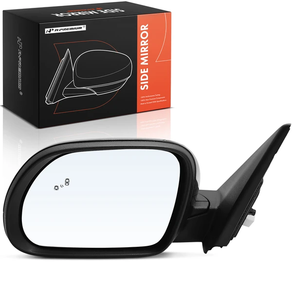 2020-2023 Kia Soul Left Driver Side Mirror, with Heating, Power Adjustment, Manual Folding, Black A-Premium APMI3144TW