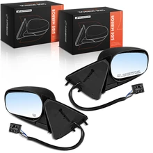 Left & Right Mirror, with Heating, Power Adjustment, Smooth Black A-Premium APMI3227TW