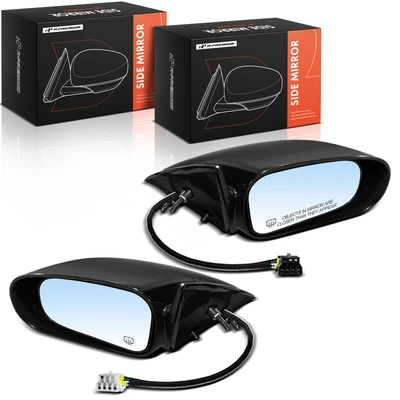 Left & Right Mirror, with Heating, Power Adjustment, Non-Folding, Smooth Black A-Premium APMI3228TW