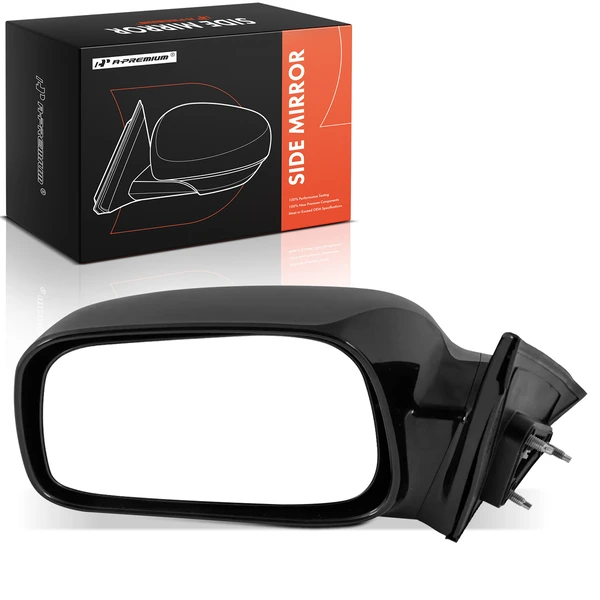 Left Driver Side Mirror, Power Adjustment, Non-Folding, Smooth Black A-Premium APMI1996