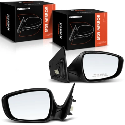 2 Pcs Driver & Passenger Black Mirror with Heated