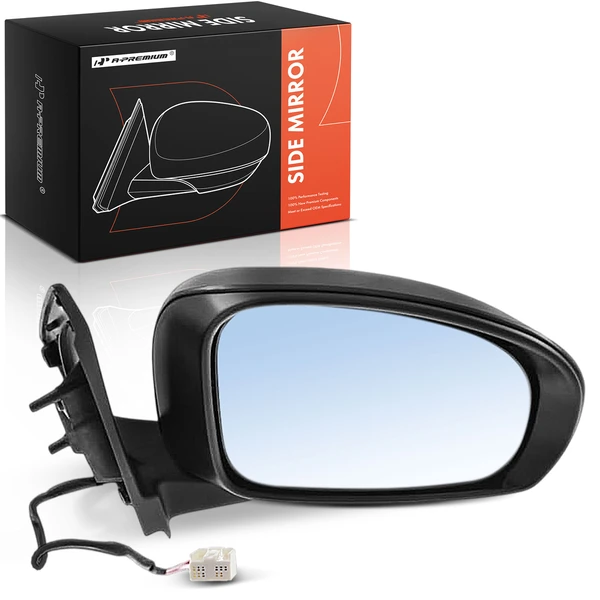 Right Passenger Side Mirror, Powered, Smooth Black A-Premium APMI3011TW