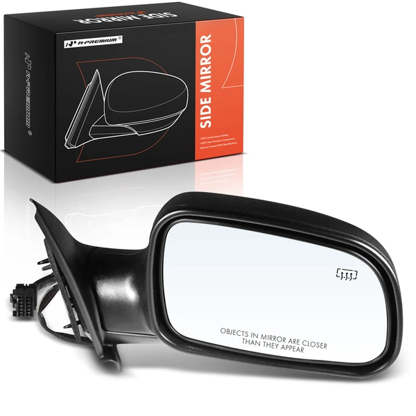 Right Passenger Side Mirror, Powered, with Heated, Smooth Black A-Premium APMI2723TW