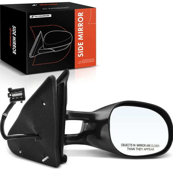 Right Passenger Side Mirror, Powered, with Heated, Smooth Black A-Premium APMI1279TW