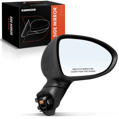 Passenger Smooth Black Mirror with Manual Glass Adjust