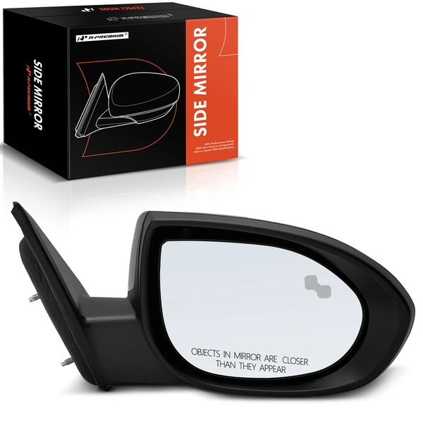 Right Passenger Side Mirror, Powered, Smooth Black A-Premium APMI1292TW