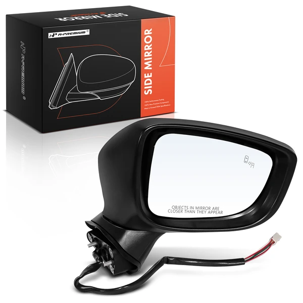 Right Passenger Side Mirror, Powered, Smooth Black A-Premium APMI1294TW