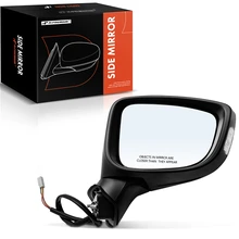 2014-2016 Mazda 3 Right Passenger Side Mirror, Powered 2014-2016 Mazda 3, Smooth Black A-Premium APMI824