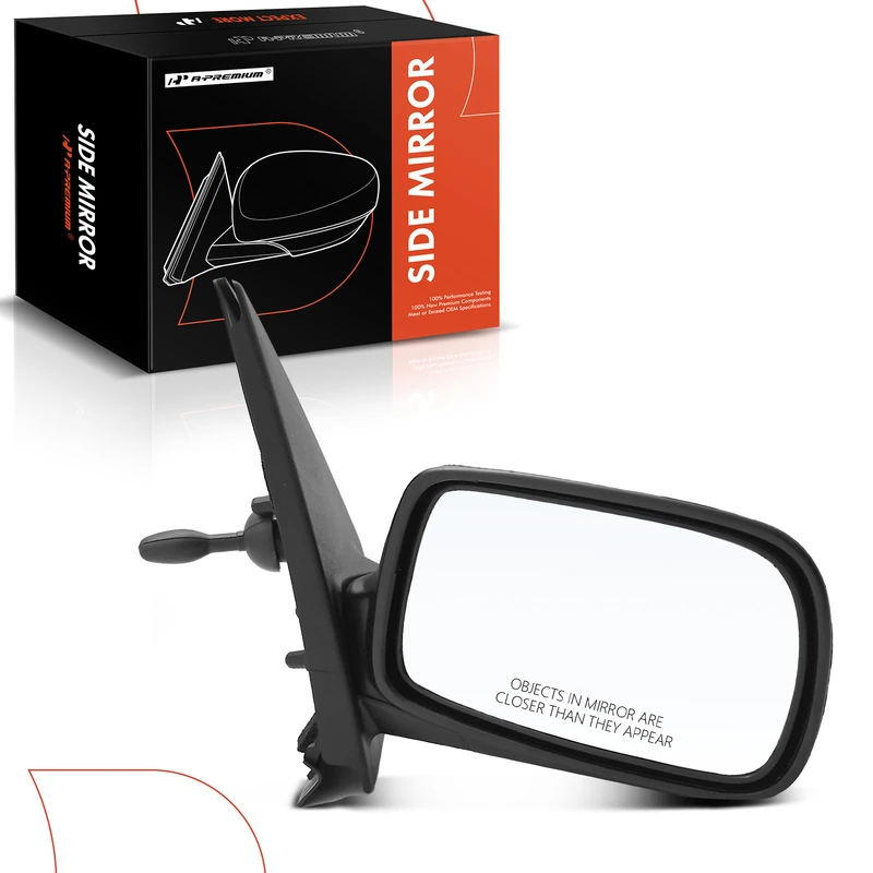 Right Passenger Side Mirror, Manual, Textured Black A-Premium APMI1297TW