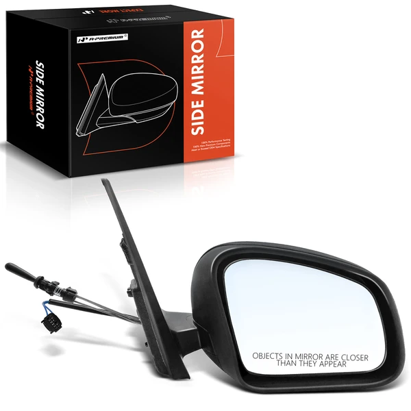 Right Passenger Side Mirror, Manual, Textured Black A-Premium APMI1203TW