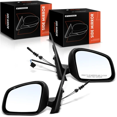 2 Pcs Driver & Passenger Black Mirror without Heated