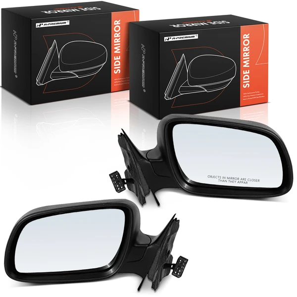 1996-1999 Audi A4 Driver & Passenger Mirror, Powered, with Heated, Textured Black A-Premium APMI1208TW