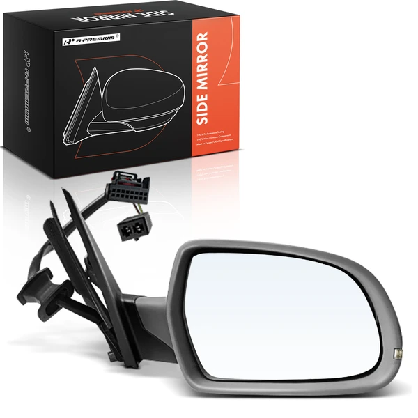 2010-2011 Audi S4 Right Passenger Side Mirror, Powered, with Heated, Primed Gray A-Premium APMI1212TW