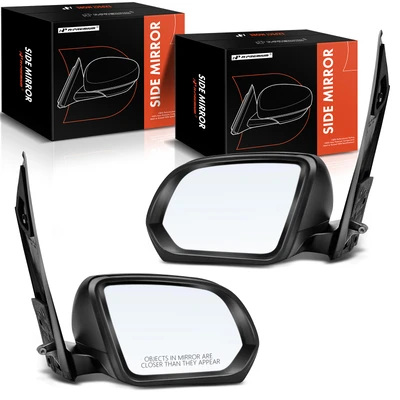 2 Pcs Driver & Passenger Black Mirror without Heated