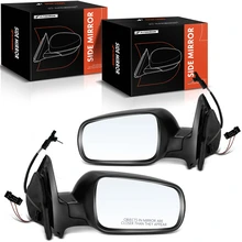 2 Pcs Driver & Passenger Black Mirror with Heated