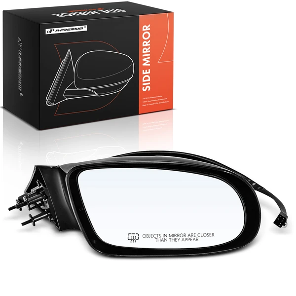 Right Passenger Side Mirror, Powered, with Heated, Smooth Black A-Premium APMI2718TW