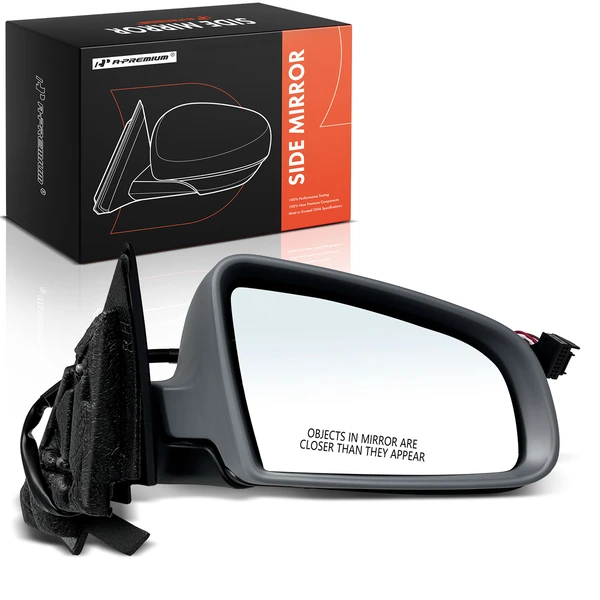 2006-2008 Audi A3 Right Passenger Side Mirror, Powered, with Heated, Primed Gray A-Premium APMI1223TW