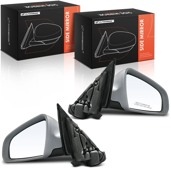 2006-2008 Audi A3 Driver & Passenger Mirror, Powered, with Heated, Primed Gray A-Premium APMI1222TW