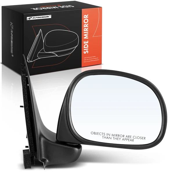 Right Passenger Side Mirror, Manual Adjustment, Power Folding, Textured Black A-Premium APMI2720TW