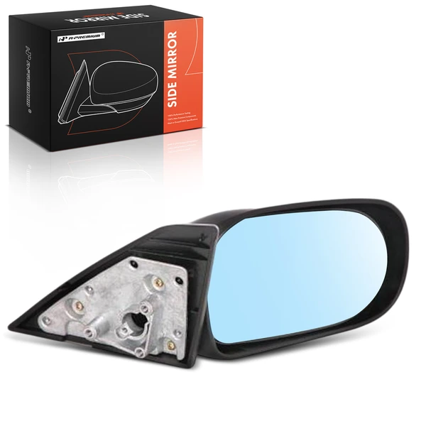 Right Passenger Side Mirror, Manual Adjustment, Non-Folding, Black A-Premium APMI3027TW