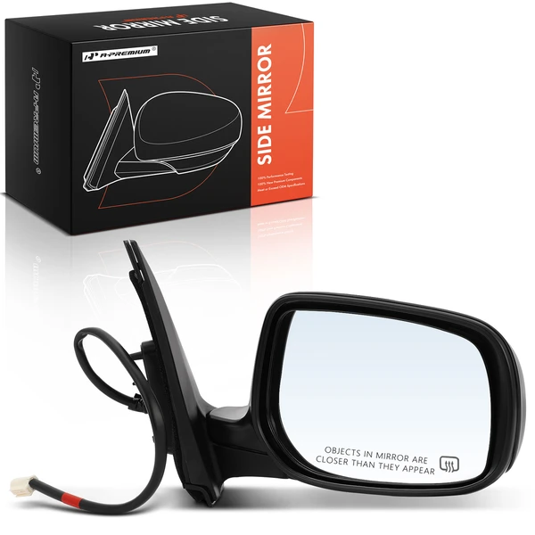 Right Passenger Side Mirror, Powered, with Heated, Black A-Premium APMI377