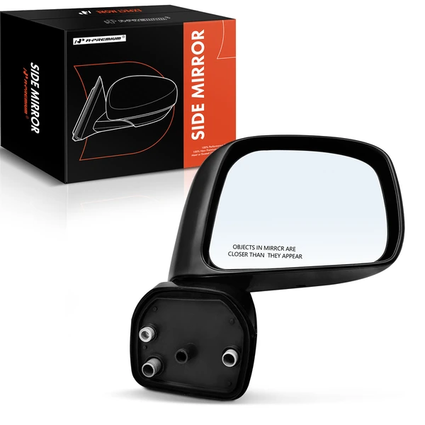 2009-2011 Nissan Versa Right Passenger Side Mirror, Manual 2009-2011 Nissan Versa, Smooth Black A-Premium APMI827
