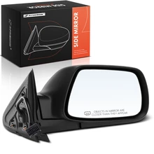 Right Mirror, with Heating, Power Adjustment, Manual Folding, Textured Black A-Premium APMI3231TW