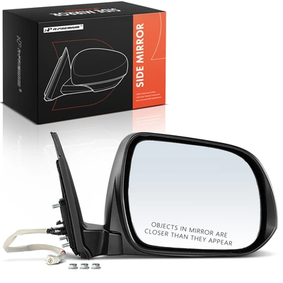 Front Passenger Black Power Heated Mirror