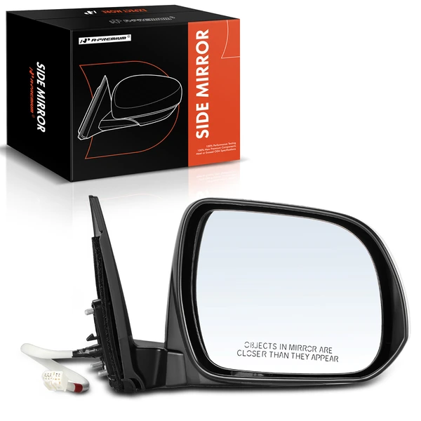 2008-2013 Toyota Highlander Right Passenger Side Mirror, Powered, with Heated, White + Black A-Premium APMI161
