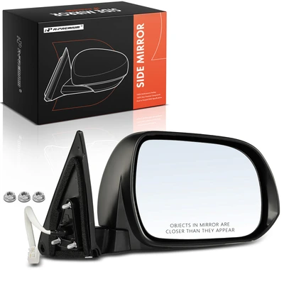 Front Passenger Black Power Heated Mirror