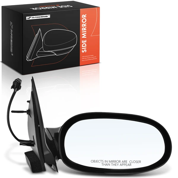 Right Passenger Side Mirror, Powered, Black A-Premium APMI2740TW