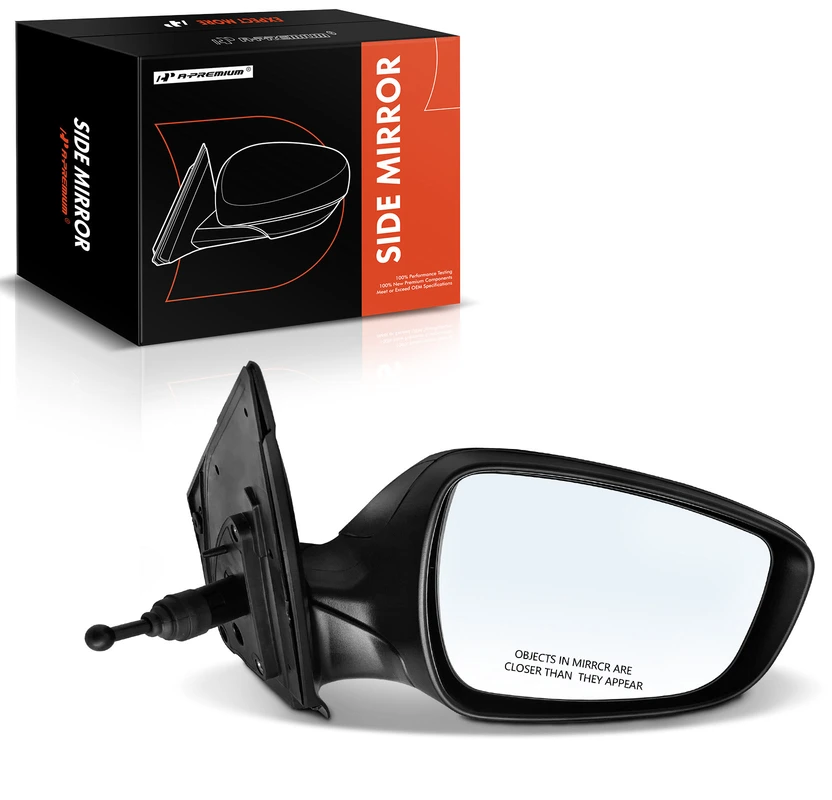 Right Passenger Side Mirror, Manual, Textured Black A-Premium APMI828