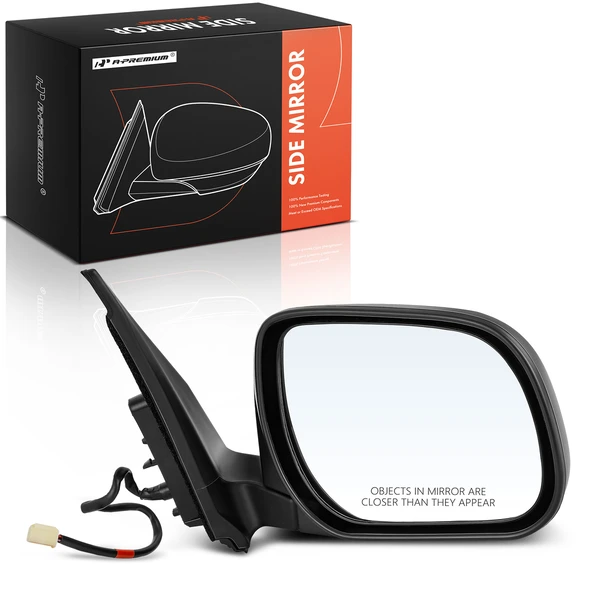 Right Passenger Side Mirror, Powered, Black A-Premium APMI383