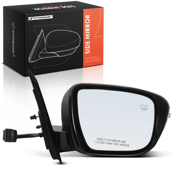 Right Passenger Side Mirror, Powered, with Heated, Smooth Black A-Premium APMI2356TW