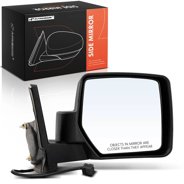 Right Passenger Side Mirror, Powered, with Heated, Black A-Premium APMI266