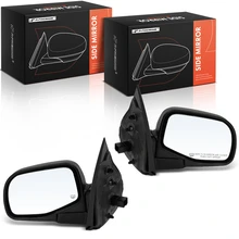 2 Pcs Driver & Passenger Black Mirror with Power Glass Adjust