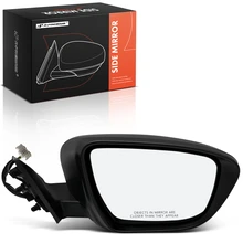 2016 Nissan Rogue Right Passenger Side Mirror, Powered 2016 Nissan Rogue, Smooth Black A-Premium APMI2359TW