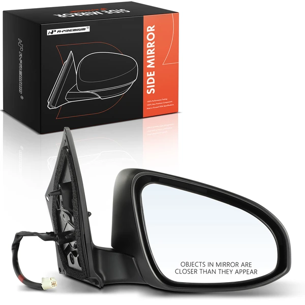 Right Passenger Side Mirror, Powered, Black A-Premium APMI168